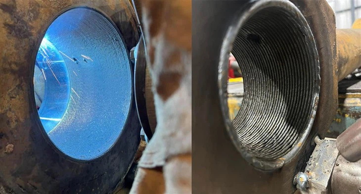 Bärbar linjeborrning och svetsmaskin